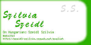 szilvia szeidl business card
